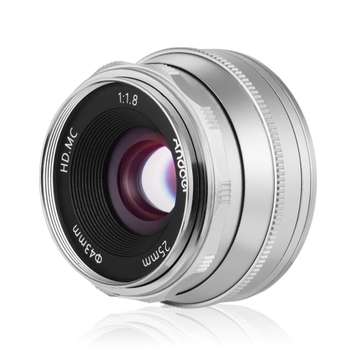 Andoer 25mm F1.8 Messa a fuoco manuale con apertura grande