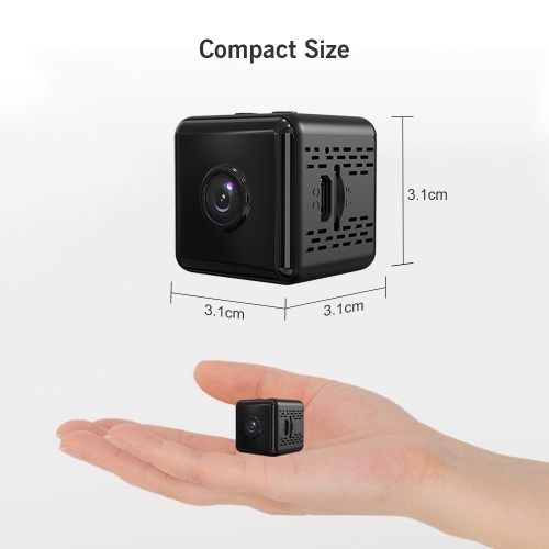 1080P High-Definition Mini Portable Camera Smart WiFi Wireless Security Camera Night Vision Motion Detection with APP Function Magnetic Design Base Bracket  for Home Security Outdoor Exercising Kids Monitoring Pets Monitoring Shop Watching