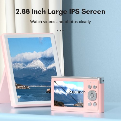 Andoer Compact 4K Digital Camera Video Camcorder 50MP 2.88Inch IPS Screen Auto Focus Camera 