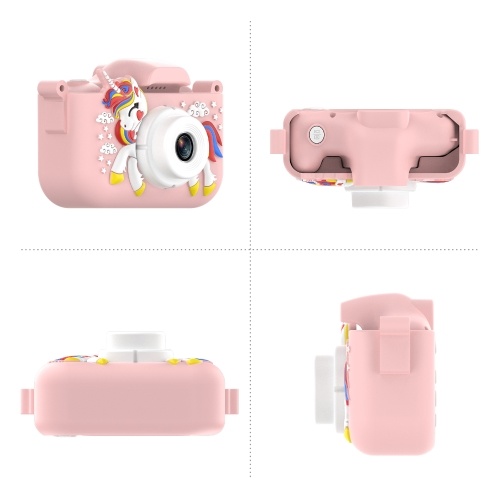 1080P Nette Digitalkamera Kinderkamera 48MP HD Kinder-Selfie-Kamera für Jungen und Mädchen mit 2,0-Zoll-IPS-Bildschirm OT-G-Funktion Dual-Linsen 32GB Speicherkarte Geburtstagsgeschenk Geschenk Großes Geschenk für Kinder im Alter von 3-12 Jahre alt