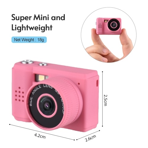 Mini Digital Video Camera 1080P Camcorder Built-in Battery with LCD Screen Flash for Photo Video 