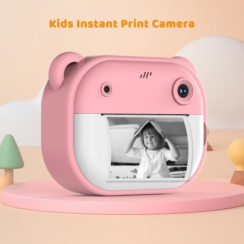 Kids Instant Print Camera 1080P Digital Camera with Dual Lens 2 Inch Screen 