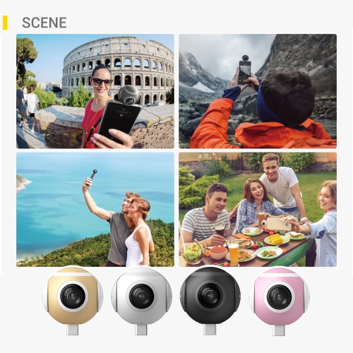 

Insta360 воздуха Компактный мини панорамный 360 градусов 3K HD камера Двойной широкоугольный Рыбий глаз объектива VR Mode для OPPO