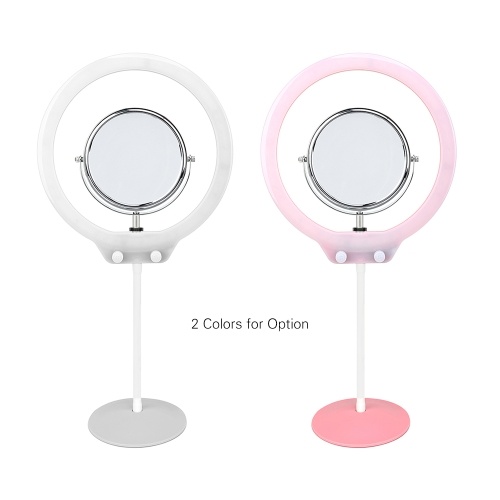 

ZOMEI ZM128 Portable Camera Photo Studio Phone Video 128 LED Ring Light 3200K-5600K Bi-color Dimmable Beautify Lamp with Mirror and Phone Clamp for iPhone X/8/7 Plus for Canon Nikon Sony DSLR