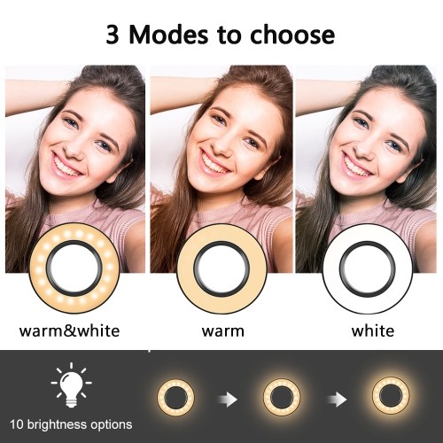 

Photography LED Selfie Ring Light Lighting with Tripod Dimmable Wide Dimming Range Lights for Camera Photo Studio Selfie Photography