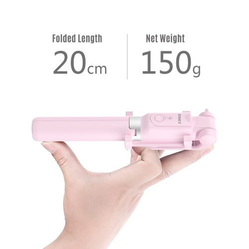 

Handheld & Mini Selfie Stick Tripod 4-Section Extension with BT Remote Controller 360 Degree Phone Clip for iPhone Samsung HUAWEI Xiaomi 56-90mm Width Smartphones