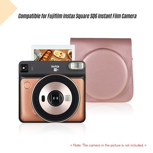 

Andoer Protective Case PU Leather Bag with Adjustable Strap for Fujifilm Instax Square SQ6 Instant Film Camera Black