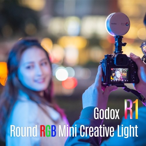 Godox R1 Round RGB Mini Creative Light LED Video Light Fill Light