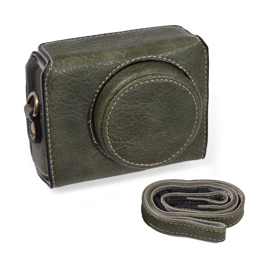 

Portable Camera Case Synthetic Leather Camera Carry Bag with Shoulder Strap Replacement for Sony ZV1 ZV-1 Camera