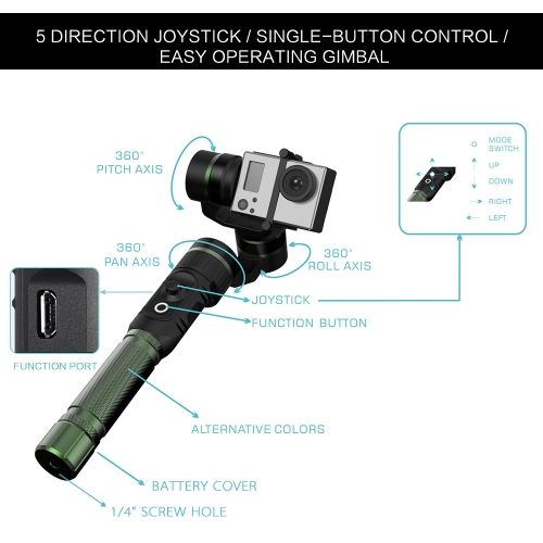 

Hohem HG3 3 Axis Handheld Stabilizing Gimbal Action Camera Stabilizer