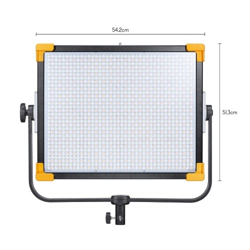 

Godox LD150RS 150W RGB Light Panel Photography Light LED Video Light Bi-Color Temperature 2500-8500K CRI 96 TLCI 97 32 Channels 16 Groups with Mobile Phone APP/ DMX/ On-Board Control for Studio Photography Portrait Video Shooting Live Streaming