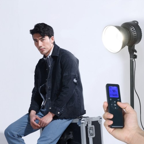 

Namolit CL-60B 60W Professional Studio Light LED Video Light Bi-Color Temperature 3200K-5600K with Bowens Mount Protector Reflector Diffuser Remote Control for Studio Outdoor Photography Portrait Video Recording