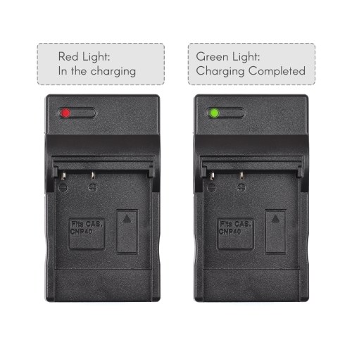 

NP-40 Battery Charger Replacement for Casio EX-Z400/EX-FC100/EX-FC150/EX-P505/EX-P600/EX-P700/Zoom EX-Z100/EX-Z1000/EX-Z1050/EX-Z700/EX-Z750/EX-Z850 Digital Video Camera Batteries