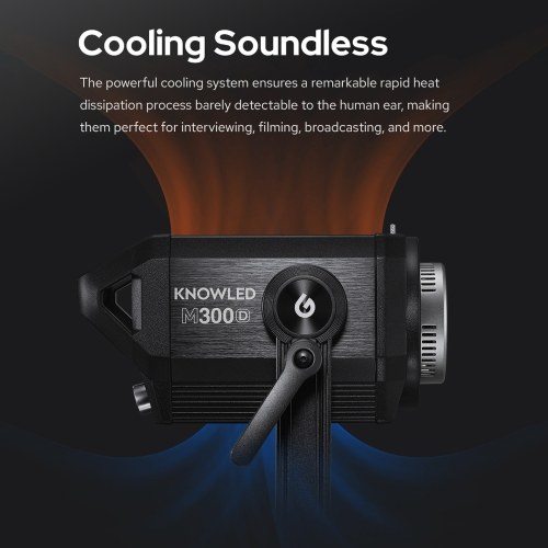 Godox M300D 330W Professional Photography LED Video Light Studio Fill Light 5600K Adjustable Brightness CRI ≥96 TLCI ≥97 Bowens Mount for Indoor Outdoor Photography Portrait Video Recording