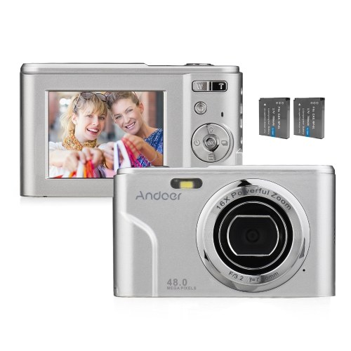 

Andoer Portable Digital Camera 48MP 1080P 2.4-inch IPS Screen 16X Zoom