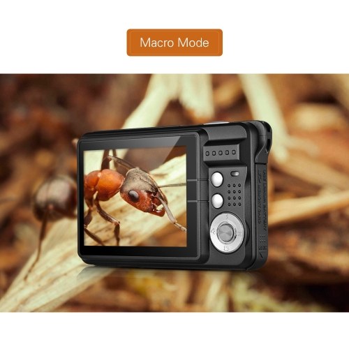 Portable 1080P Digital Camera Video Camcorder 48MP Anti-shake 8X Zoom 2.7 Inch LCD Screen Face Detact Smile Capture Built-in Lithium Battery with Carry Bag Wrist Strap for Kids Teens 