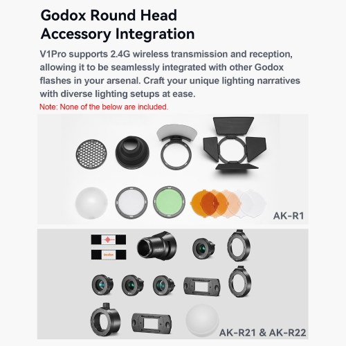 GODOX V1 PRO N 2.4G Wireless Camera Flash Compatible with Nikon Cameras 