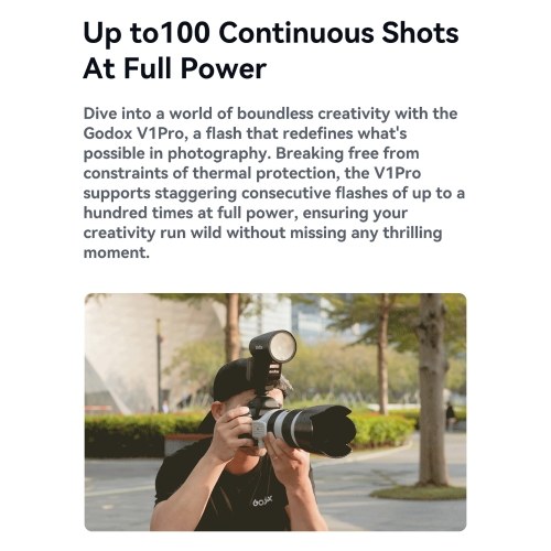 GODOX V1 PRO N 2.4G Wireless Camera Flash Compatible with Nikon Cameras 