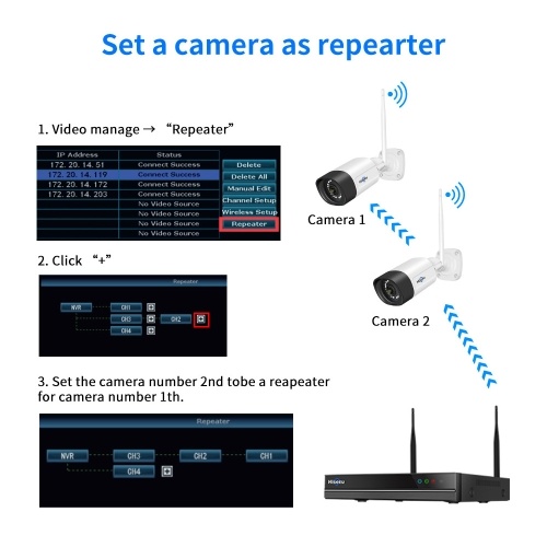 Hiseeu TZ-HB315 5MP Wireless Monitor Camera Wall Mount Smart WiFi Camera 