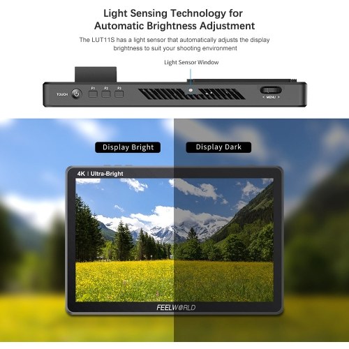 

FEELWORLD LUT11H 10.1 Inch DSLR Camera Field Monitor Daylight Viewable Director Video Monitor