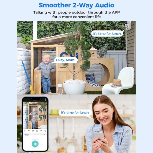Hiseeu WS318 6MP Wireless Monitor Camera Dual-Lens Wall Mount Smart WiFi Camera 