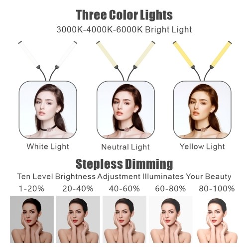

Flexible 2-Arms LED Video Light Photography Fill Light