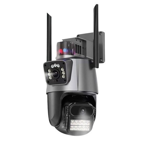 QS-JQ909AH-B 2MP+2MP Wireless Monitor Camera Dual-Lens Wall Mount Smart WiFi Camera 