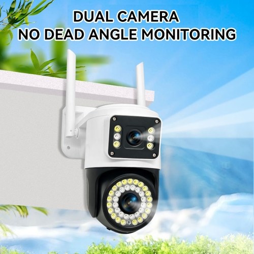 QS-JQ928AH 2MP+2MP Wireless Monitor Camera Dual Lens Wall Mount Smart WiFi Camera 