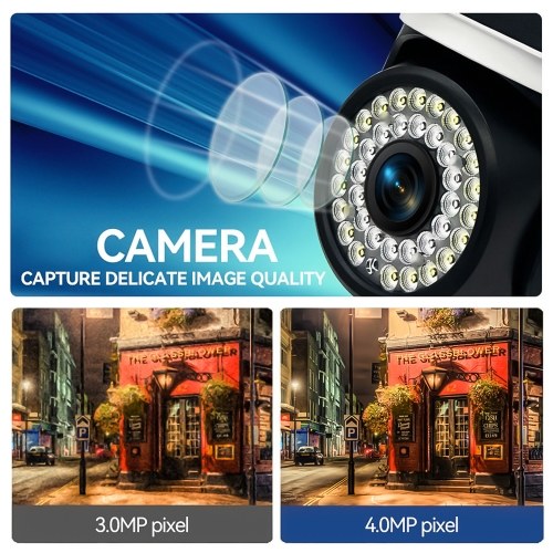 QS-JQ928AH 2MP+2MP Wireless Monitor Camera Dual Lens Wall Mount Smart WiFi Camera 