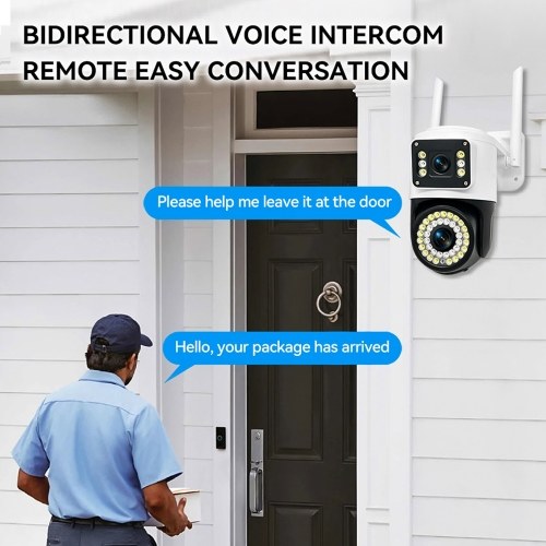 QS-JQ928AH 2MP+2MP Wireless Monitor Camera Dual Lens Wall Mount Smart WiFi Camera 