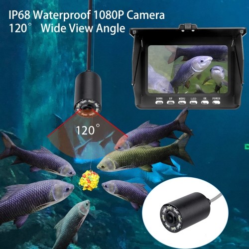 YS-519C 1080P Underwater Fishing Camera Portable Video Fish Finder with 5 Inch IPS Monitor