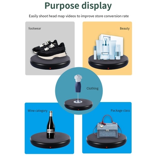 45CM/17.7in Motorized Rotating Display Stand Display Base with Remote Control 