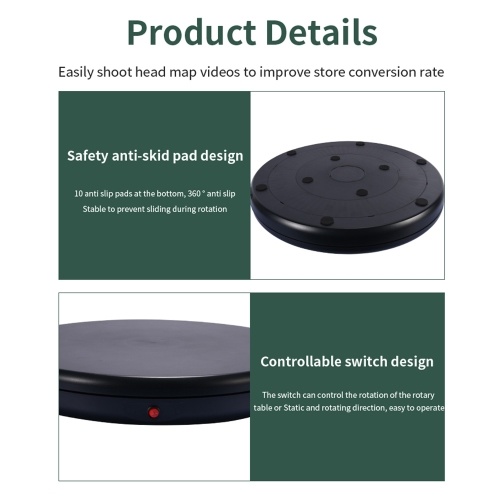 45CM/17.7in Motorized Rotating Display Stand Display Base with Remote Control 