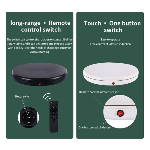 45CM/17.7in Motorized Rotating Display Stand Display Base with Remote Control 