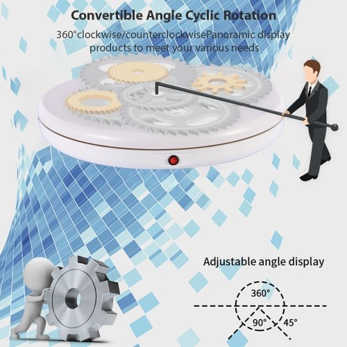 45CM/17.7in Motorized Rotating Display Stand Display Base with Remote Control 