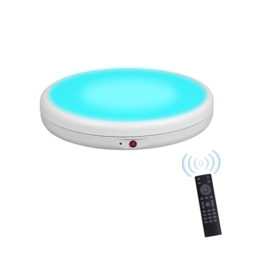 

45CM/17.7in Motorized Rotating Display Stand with RGB Light Display Base with Remote Control