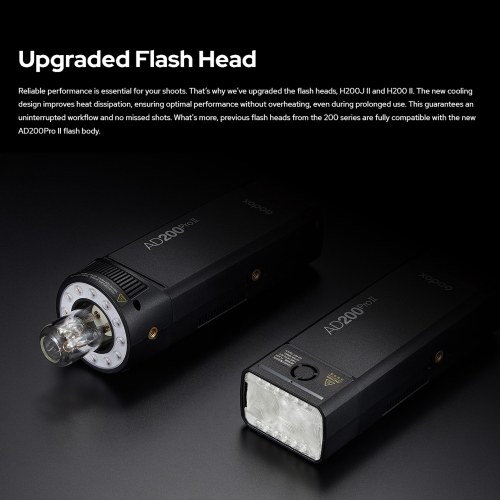 Godox AD200Pro II Pocket Flash Light 200W 2.4G Wireless Speedlite 