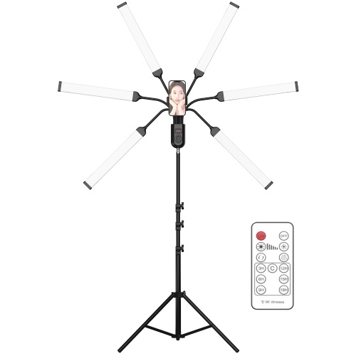 

FL-S6 Flexible 6-Arms LED Video Light 60W Photography Fill Light