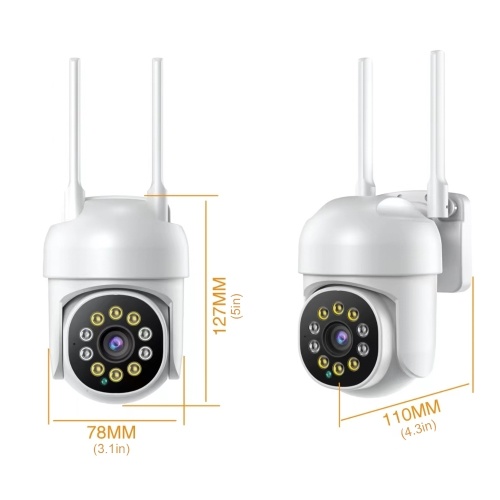 Tomtop 2MP Wireless Security Camera 1080P Wall Mount WiFi Monitor Camera 