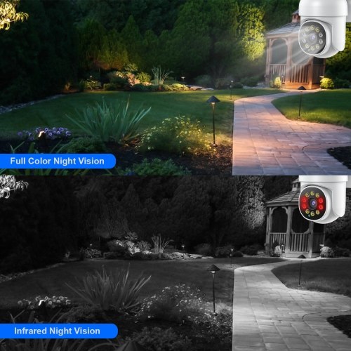 Tomtop 2MP Wireless Security Camera 1080P Wall Mount WiFi Monitor Camera 
