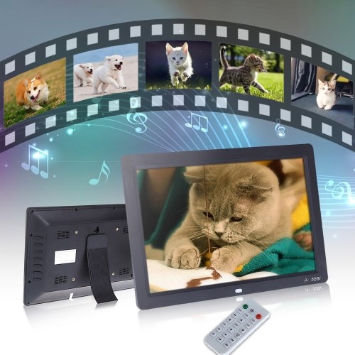 

Second Hand 12 '' HD TFT-LCD 1280 * 800 Full-view Цифровая фоторамка Будильник MP3 MP4 Movie Player с дистанционным рабочим столом