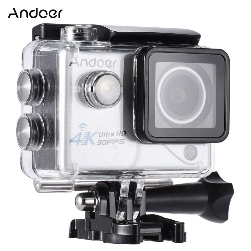 Andoer 4K 30FPS 1080p 60fps Full HD DV 2.0in LTPS Wifi tela LCD à prova d'água de 170 ° Grande Angular exterior Cam Sports Action Camera Filmadora Digital Video Car DVR