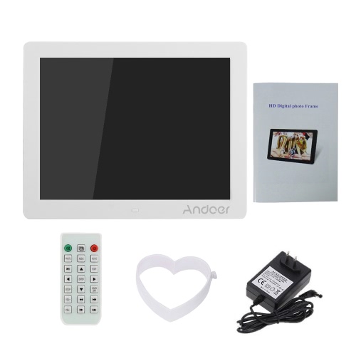 

Andoer 12 "Frame HD LED Digital Photo Picture 800 * 600 MP4 MP3 Movie Player Электронная книга Часы календарь с дистанционным управлением Рождественский подарок