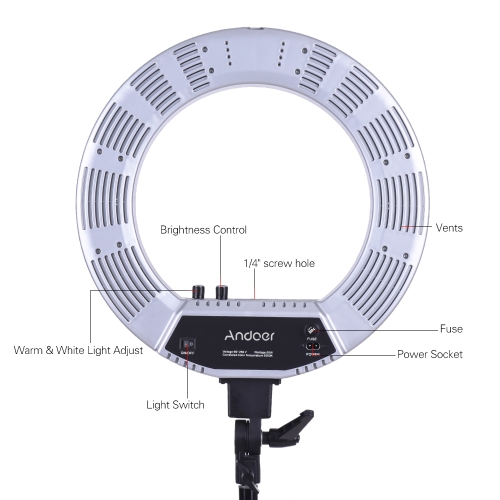 

Andoer 18 Inch LED Video Ring Light Fill-in Lamp
