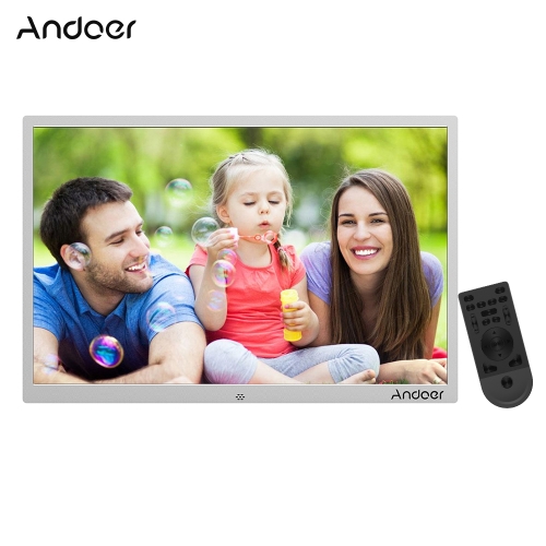 Andoer 17inch aluminium alliage LED cadre photo numérique