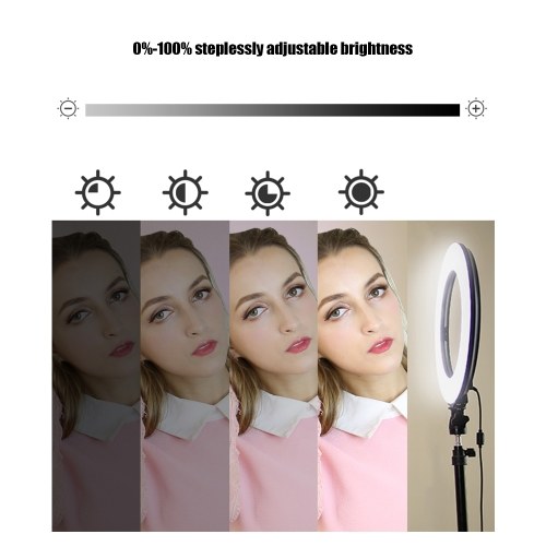

Portable 14 Inch LED Video Ring Light Studio Photography Lamp RGB Color Lights with Tripod Stand Carry Bag