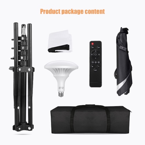 

Andoer Professional Studio Photography Softbox LED Light Kit with 20*28 Inch Softbox * 1 + 3000K-6000K Bi-color Temperature 150W LED Light * 1 + 2M Light Stand * 1 + Wireless Remote Control * 1 + Carry Bag * 1