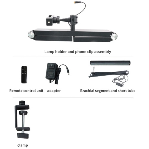 Andoer HD-M16X 36W Desktop LED Video Light Foldable Half-moon Fill Light 