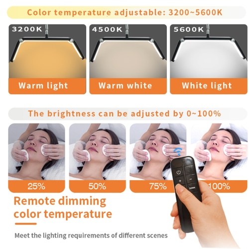 Andoer HD-M16X 36W Desktop LED Video Light Foldable Half-moon Fill Light 