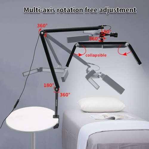 Andoer HD-M16X 36W Desktop LED Video Light Foldable Half-moon Fill Light 